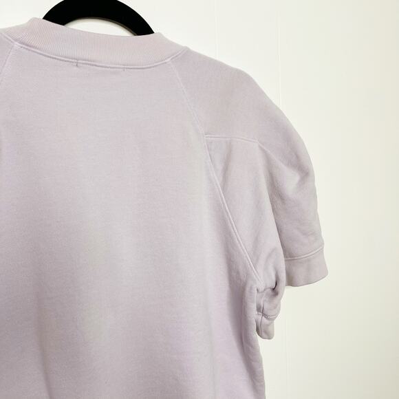 New Agolde Small The Round Shoulder Sweatshirt Jelly Bean Light Purple Mock Neck - Picture 8 of 13